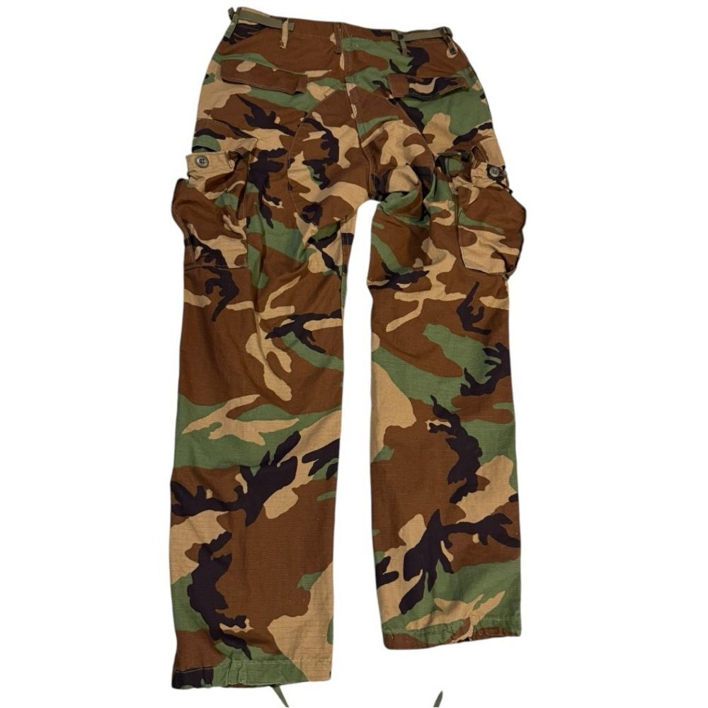 Vintage 1998 US Military Woodland Camo BDU Combat Pants Propper Ripstop Med Reg